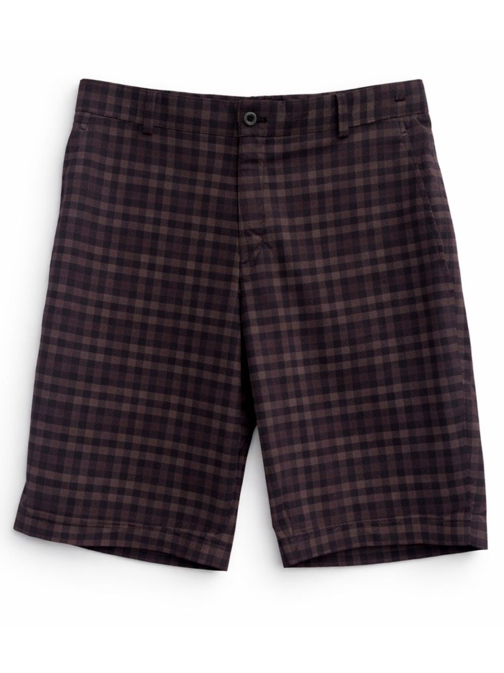 Nike Golf Dri-FIT Plaid Shorts Men’s 34 Black Gray Flat Front